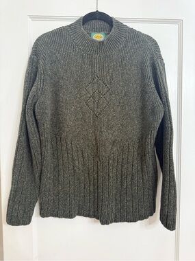 Cabela's Mock Neck Cotton Knit Sweater Large